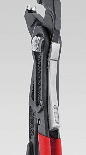 KNIPEX 85 51 250 AF Pinza per Fascette Elastiche con Fermo di Blocco Inserti Girevoli a 360° Microregolazione 19 Posizioni Testa Affusolata colore Grigio