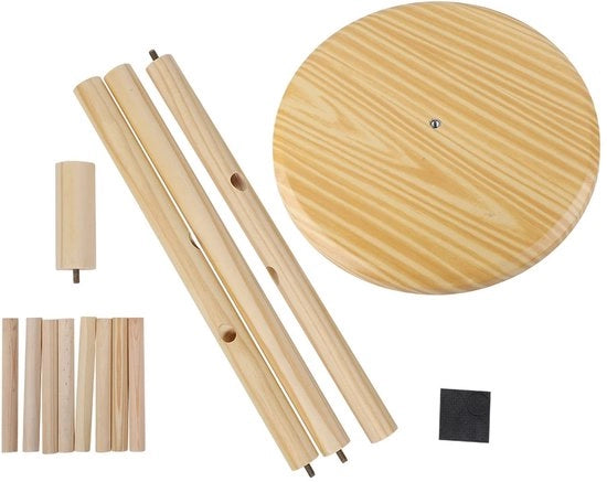 Supporto a Pannelli Veloce - Standaard Houten - Design Moderno - Colore Naturale - Appoggio per Giacche - Ideale per Hall e Ufficio