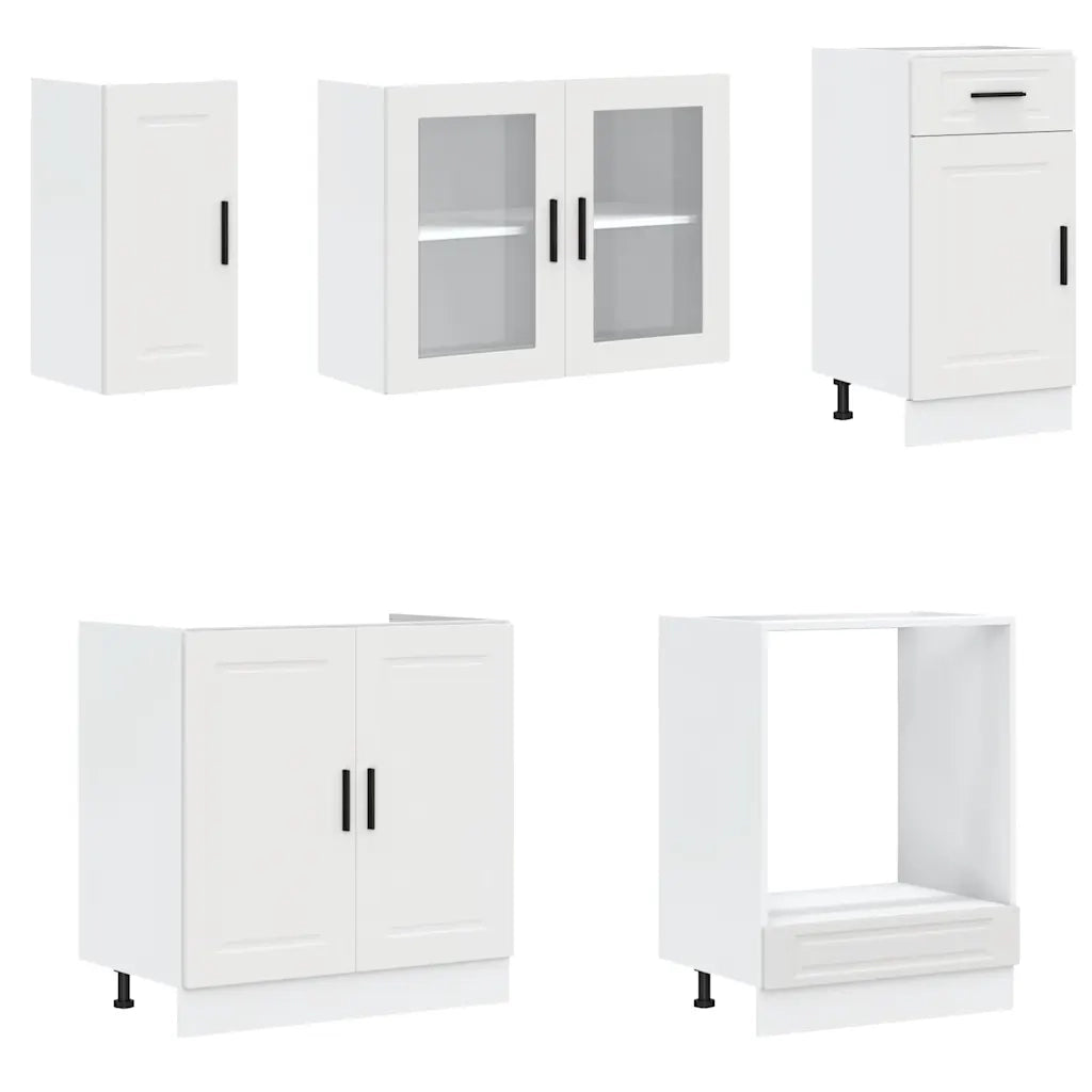 Set Mobili da Cucina 8 pz Porto Bianco Legno Multistrato 3314811