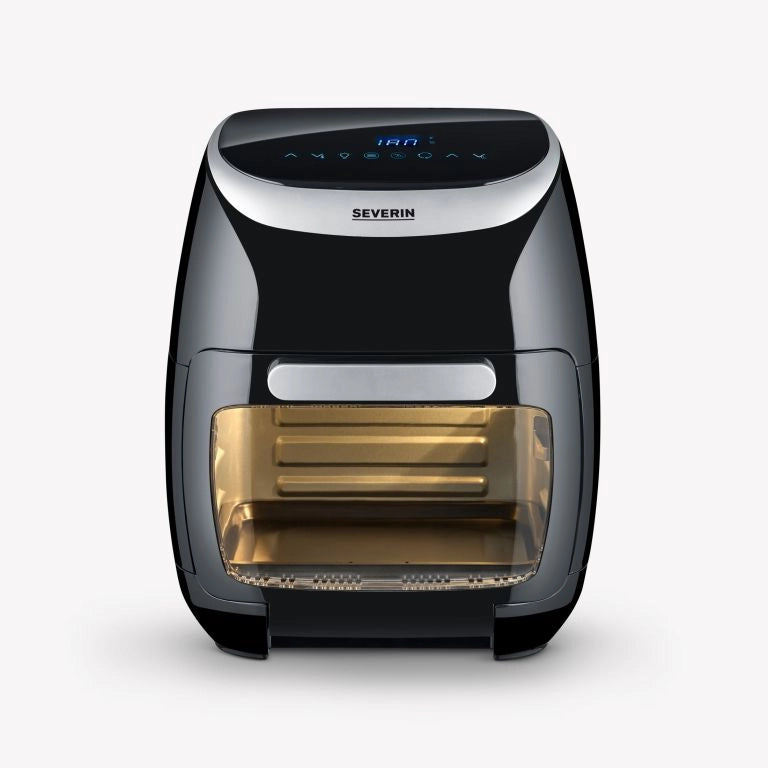 Severin fr 2446 friggitrice ad aria multifunzione, friggitrice aria con 11 litri di capacità e controllo touch, friggitrice senza grassi con numerosi accessori, nero