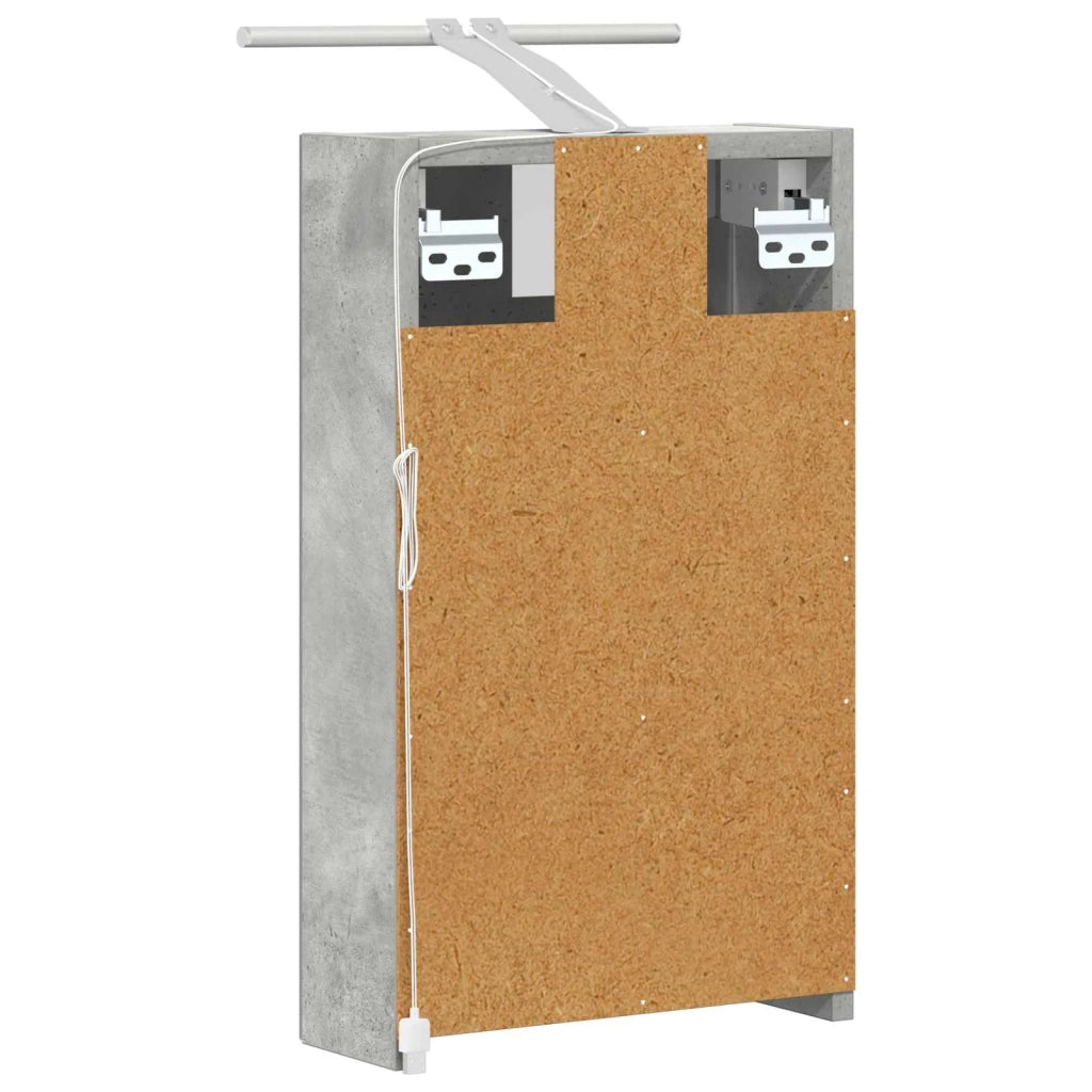 Mobiletto per specchio da bagno con lo scaffale Grigio cemento 889018