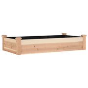 Fioriera | Cassetta per fiori | Vaso Rialzata da Giardino Fodera 120x60x25cm Massello Abete