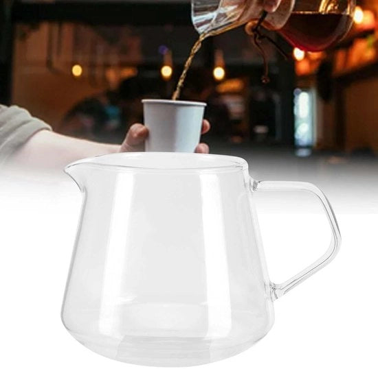 Bicchierino da Tè 400ml - Bicchiere in Borosilicato - Alto - Ideale per Caffè e Tè - Materiale Duraturo - Translucido