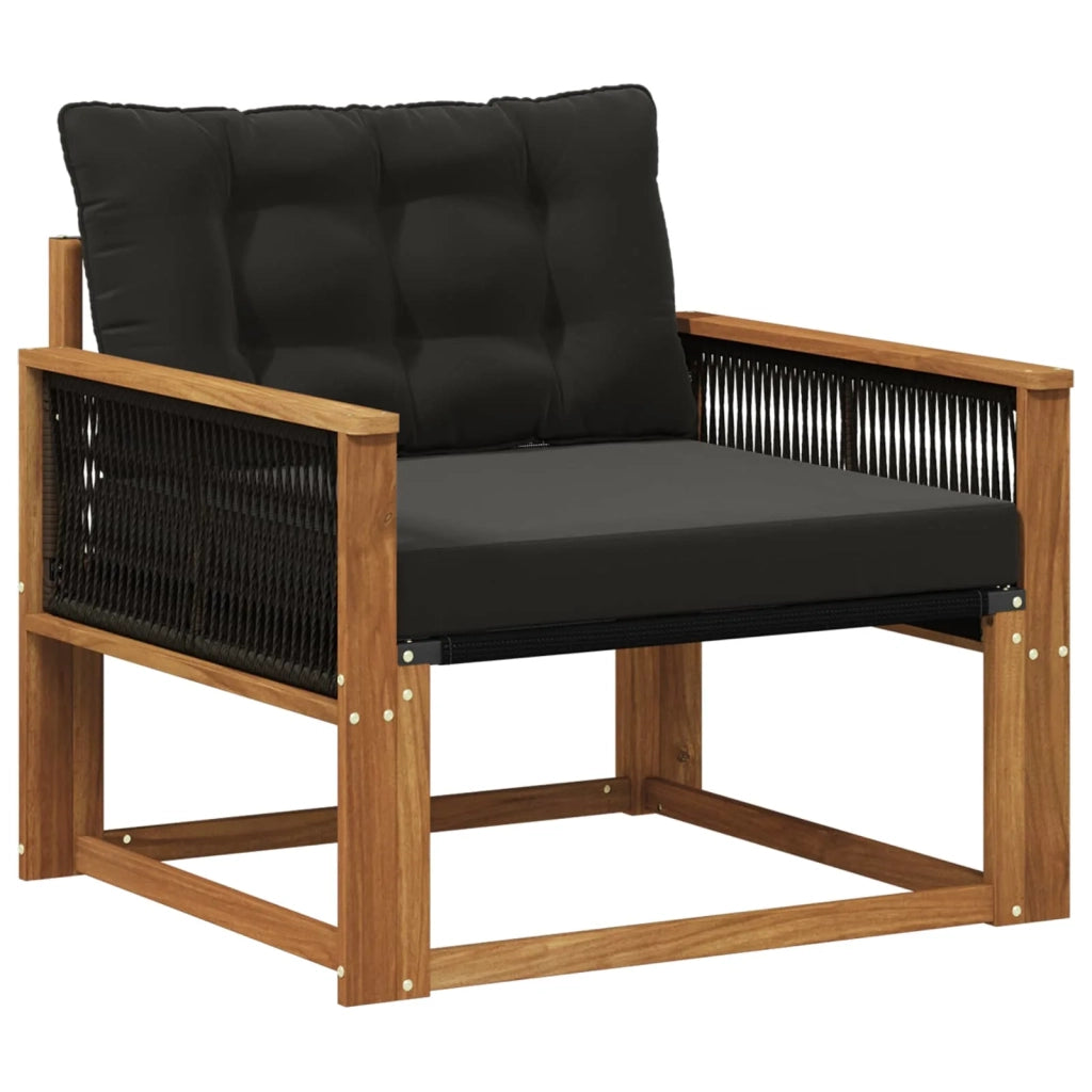 Set di divani da esterno-Sofa da giardino Legno di Acacia Massello e Textilene 176282