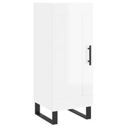 Buffet credenza cassettiera mobiletto mobile contenitore organizer per cucina soggiorno finitura lucida 34,5 x 34 x 90 cm legno ingegnerizzato bianco 02_0030617