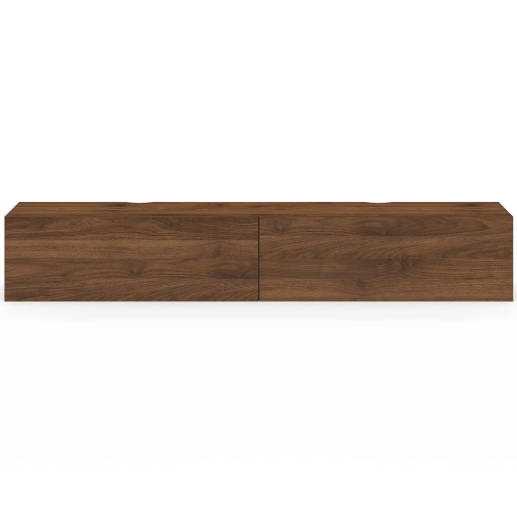 IDMarket - Mobile TV sospeso ELIO 180 cm con 2 ante in legno effetto noce