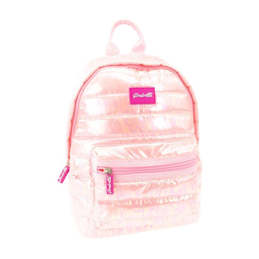 girabrilla puffer casual backpack light pink