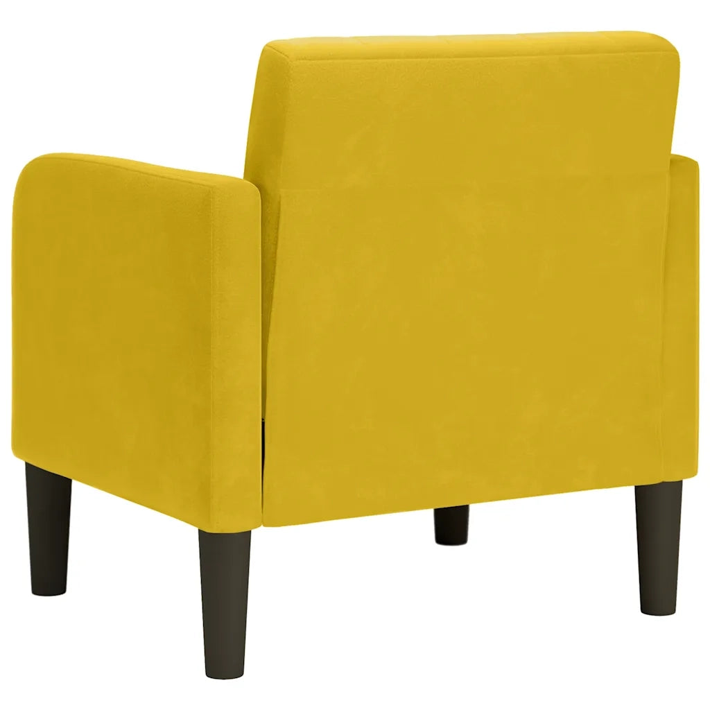 vidaXL Divano Sedia con Braccioli Giallo 54 cm in Velluto