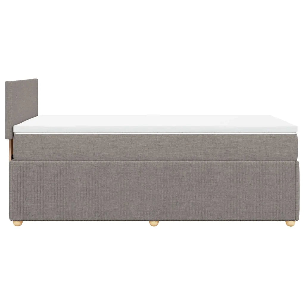 Giroletto a Molle con Materasso-Struttura Letto Tortora 80x200 cm inTessuto 867980