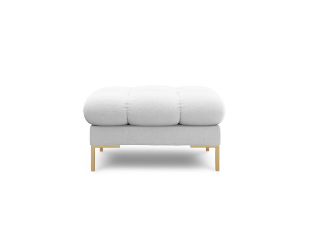 Cosmopolitan Design - Pouf "Bali" in tessuto strutturato grigio chiaro 