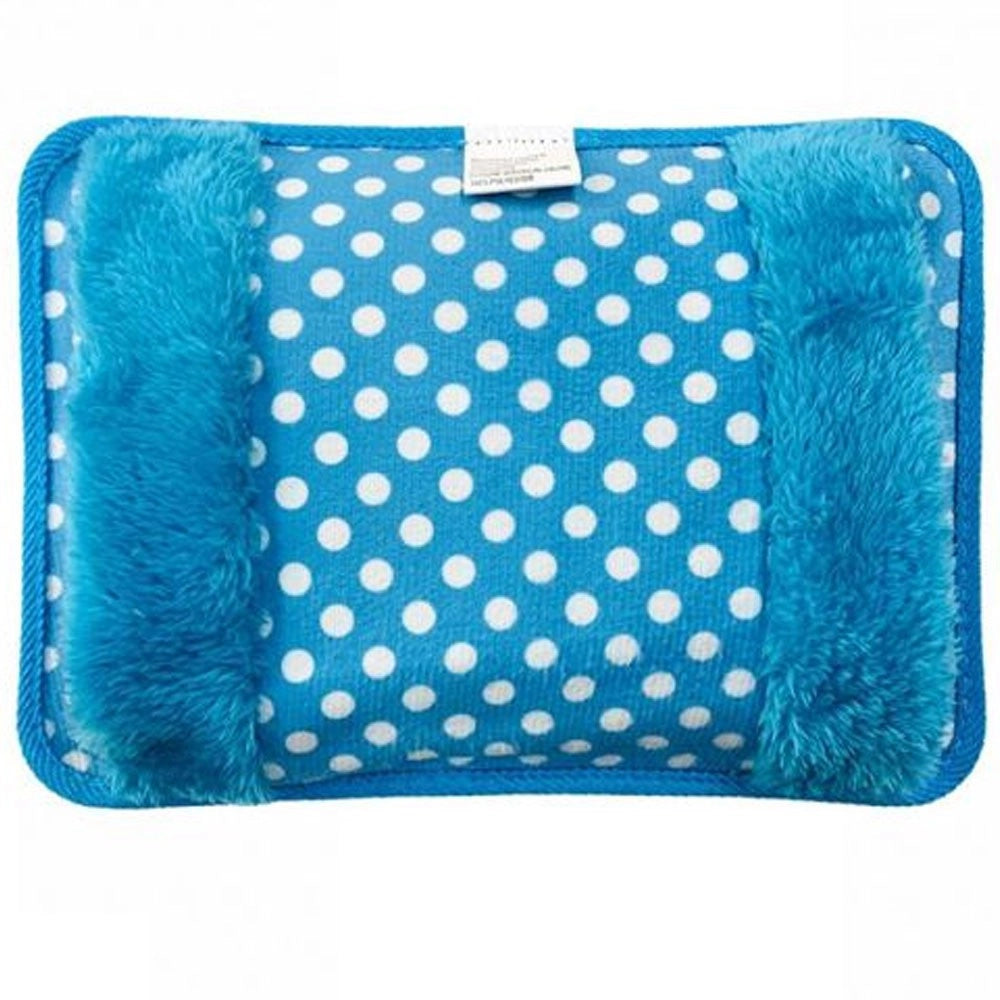Trade Shop - Borsa Acqua Calda Elettrica Pois Con Tasca Scalda Mani Vari Colori Reversibile -