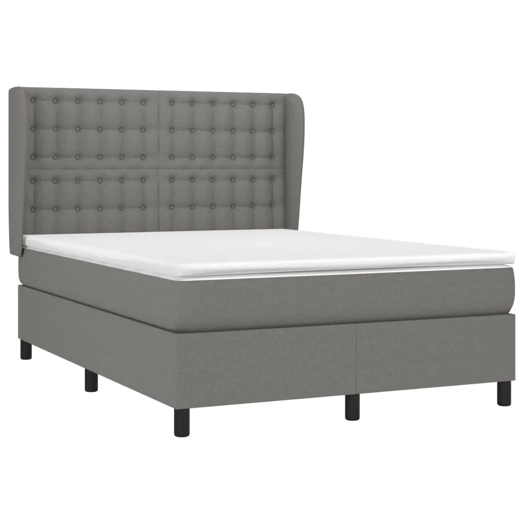 Giroletto a Molle con Materasso Grigio Scuro 140x190 cm Tessutocod mxl 122108