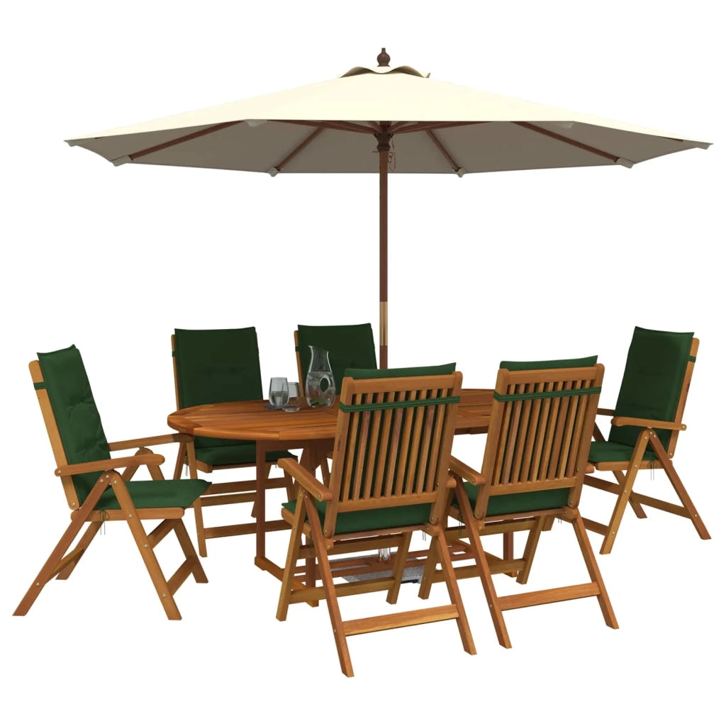Set da pranzo da giardino 7 pezzi Naturale 3434493