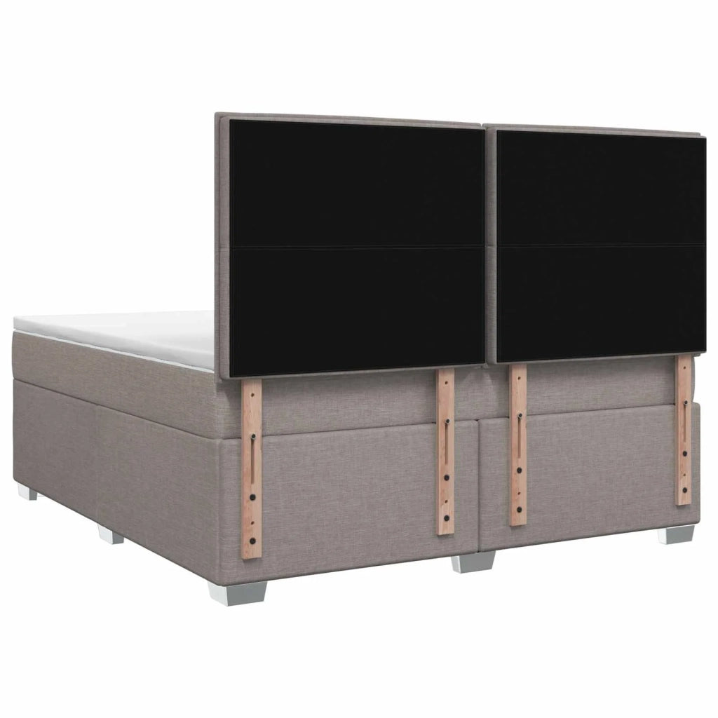 Letto box spring con materasso Tortora 160 x 200 cm Tessuto 3454919