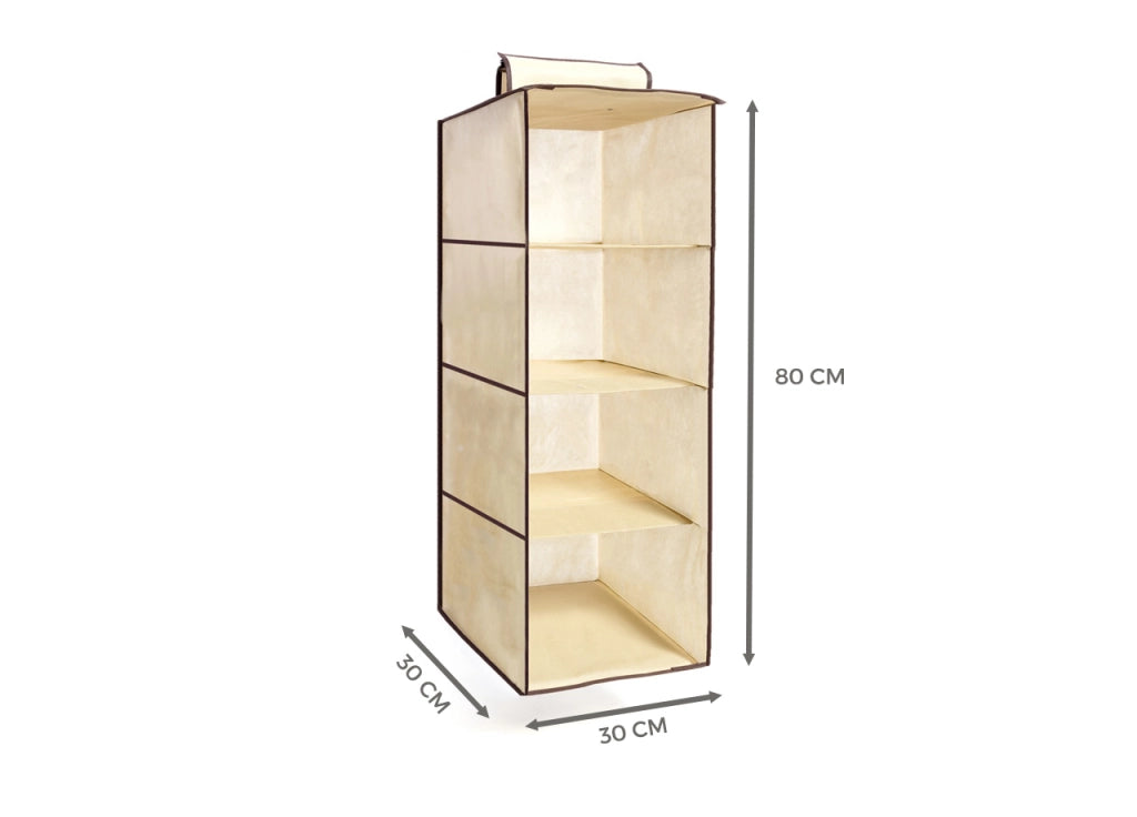 Organizer Spazio Cassetti Armadio Organizzatore Guardaroba Vani Scatola Pieghevole - 5 Pezzi - 4 Vani
