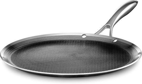 Grill piastra antiaderente 305 cm - Design ibrido con manico di raffreddamento - Resistente a lavastoviglie e forno - Adatto per induzione - Compatibile con tutti i fornelli Grilleggia piastra