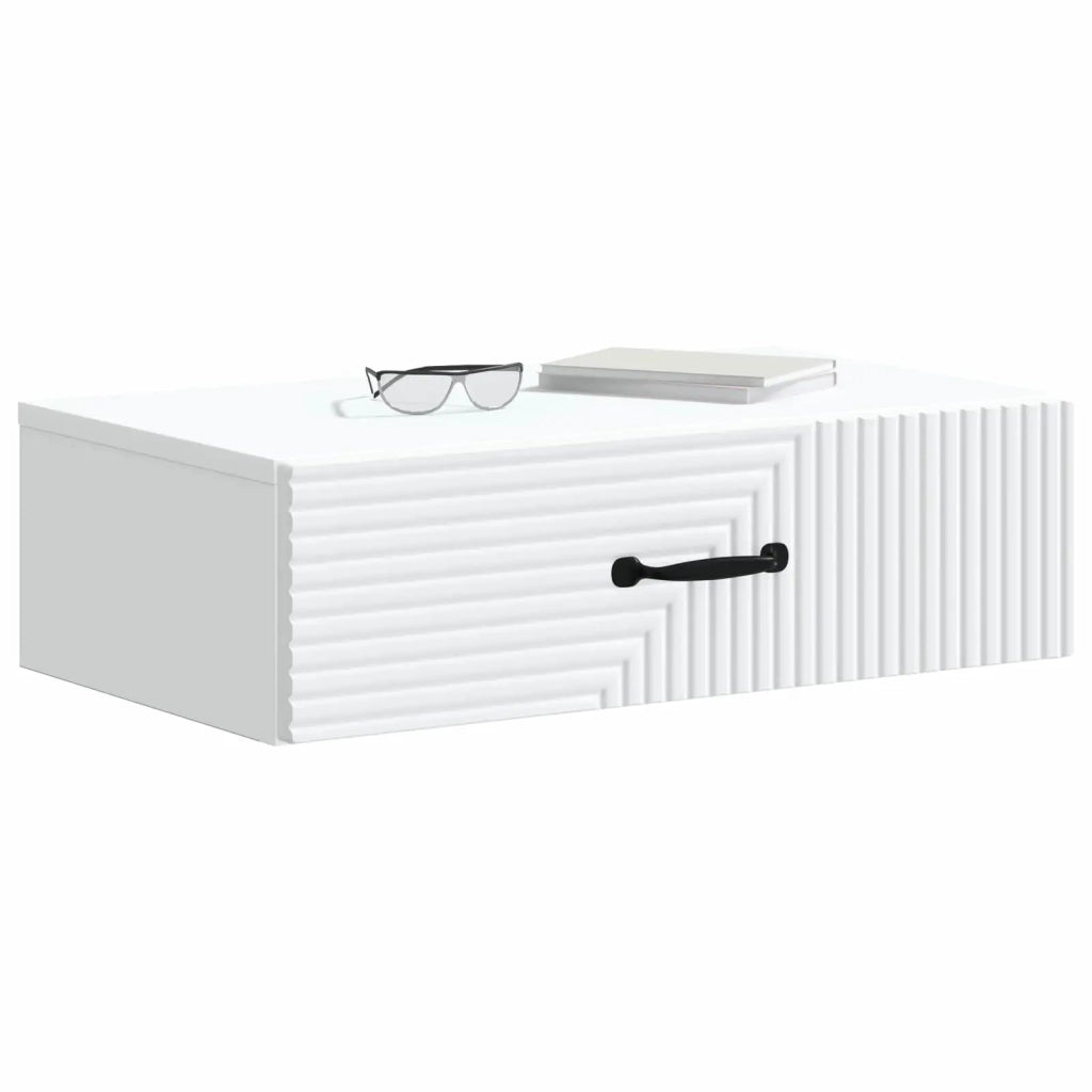 Tavolino da Parete Laterale Bianco 59 x 34,5 x 17 cm 898655