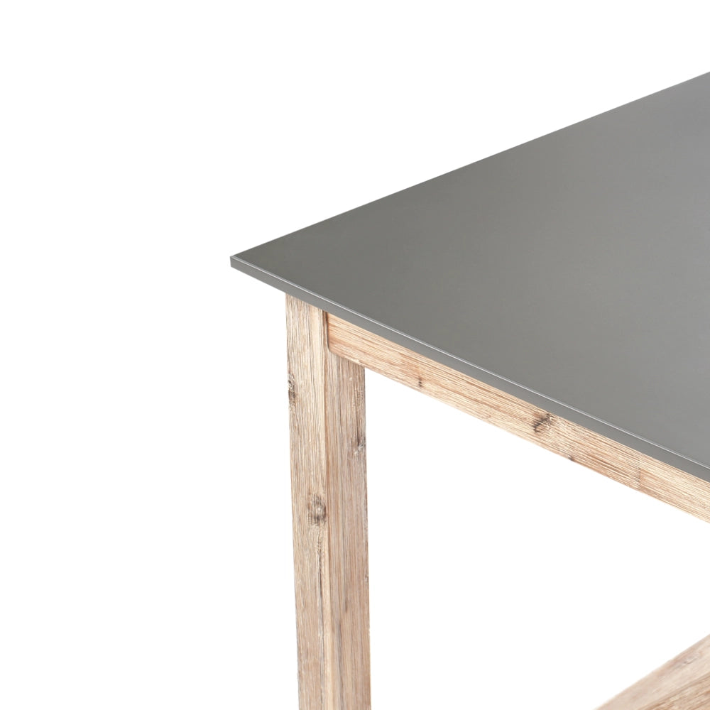 Set da pranzo da giardino per esterni con tavolo da pranzo e 2 panche Grigio giardino balcone terrazzo