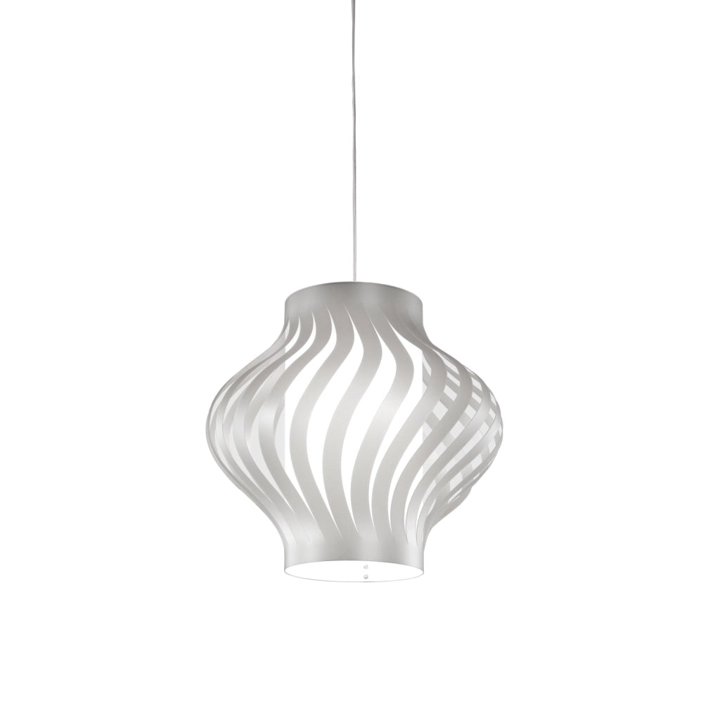 Sospensione Moderna Larga Helios Polilux ® Argento 1 Luce E27
