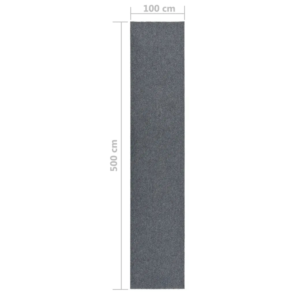 Tappeto Corsia Acchiappa Polvere 100x500 cm Grigio 327182