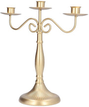 Candelabra a 3 braccia in stile europeo - tavolo alto - supporto per candele - decorazione romantica - metallo robusto