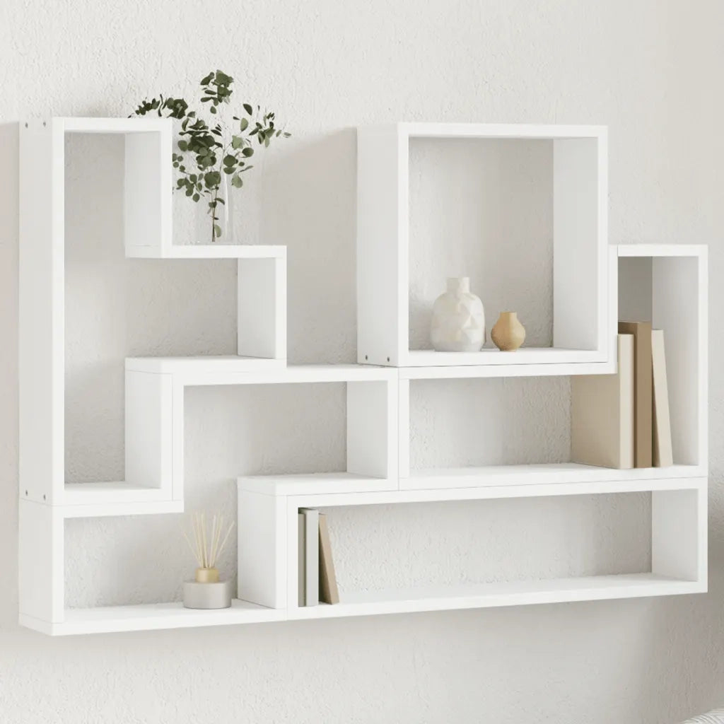 vidaXL Scaffale a Parete Bianco 90x12x64 cm in Legno Multistrato