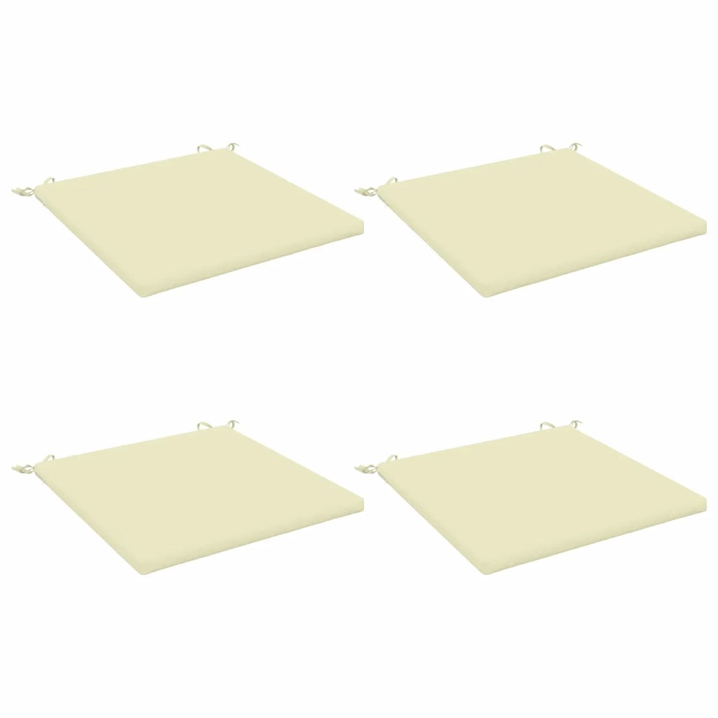Cuscini per Sedia in 4 Pezzi SOEST 4 pz 100% Poliestere Crema 944968