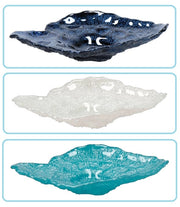 Ciotola Decorativa Centrotavola in Vetro 29 x 22 x 7 cm 3 Colori