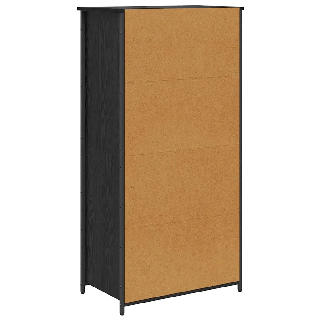 Credenza Rovere Nero 62 x 36 x 121,5 cm Legno multistrato 882256
