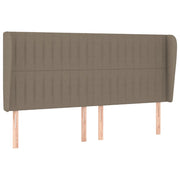 Testiera | Testata ad Orecchio Tortora 163x23x118/128 cm in Tessuto