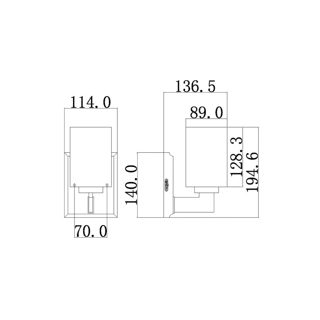 Applique bagno cromata sopra specchio Taylor G9 3W IP44 Quoizel