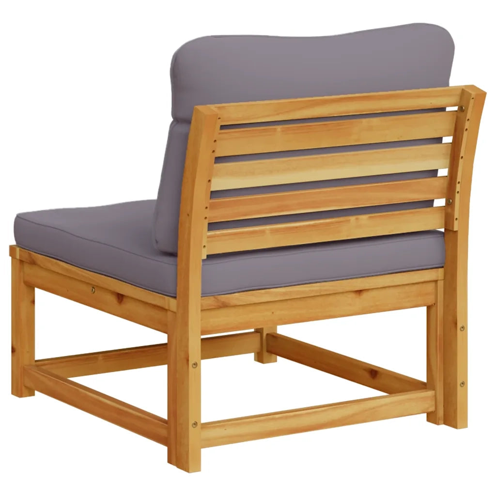 Divano da Giardino con Cuscini-Sofa da Giardino-Divano da esterno in Legno Massello Acacia 767062