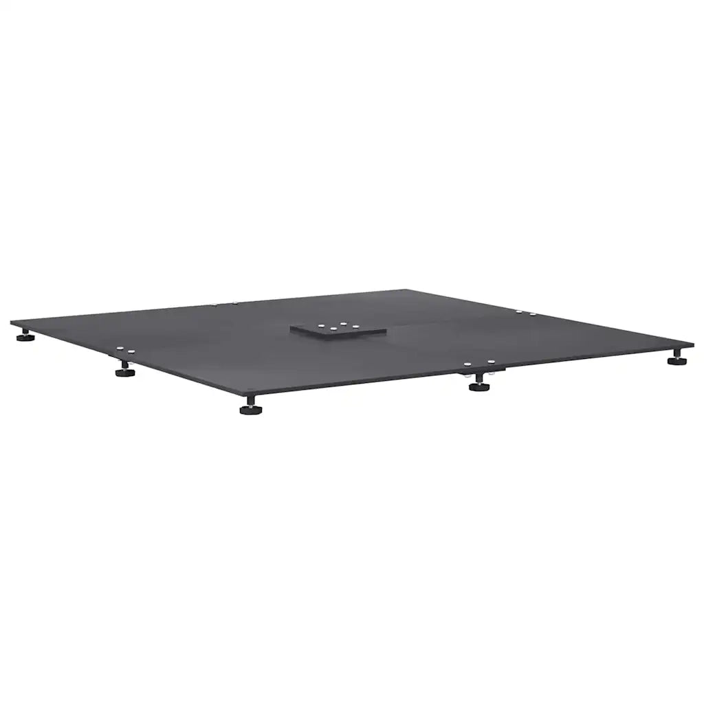 Base per ombrellone-Supporto per ombrellone Grigio scuro 100 x 100 x 4 cm Acciaio