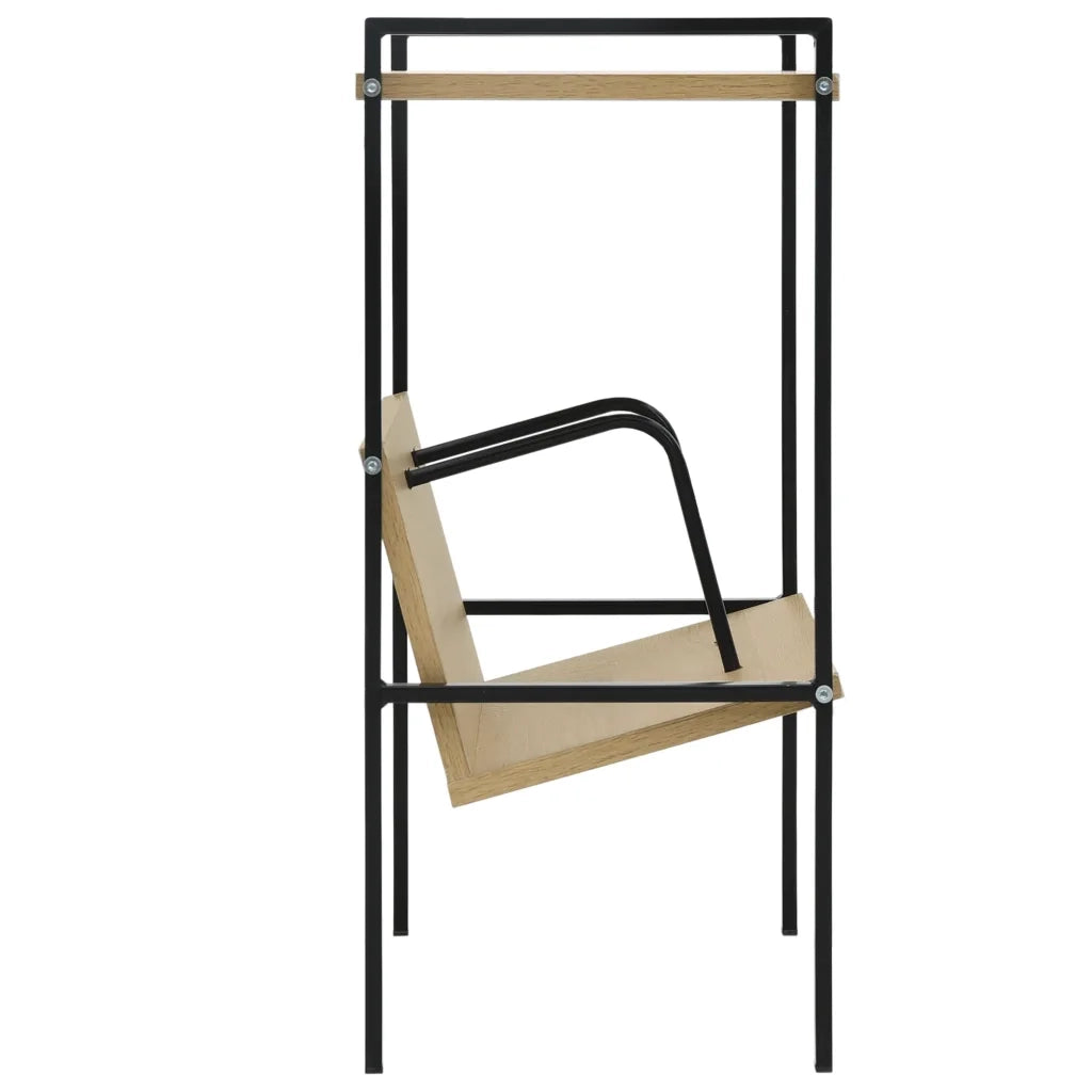 Scaffale Libri 2 Ripiani Nero e Rovere 52x28x59 cm Multistrato 288231