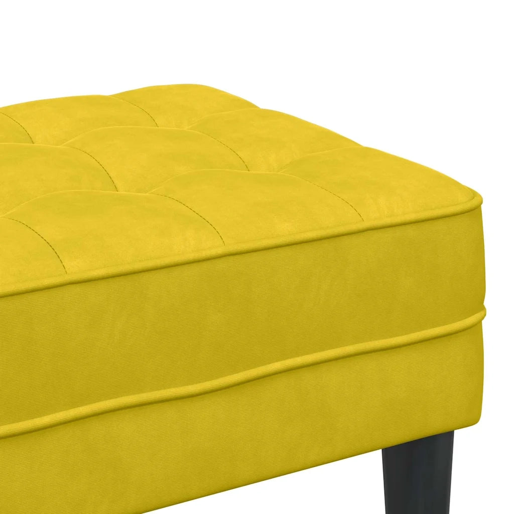 panchina con cuscino Giallo 113 x 57 x 39 cm Velluto 42001954