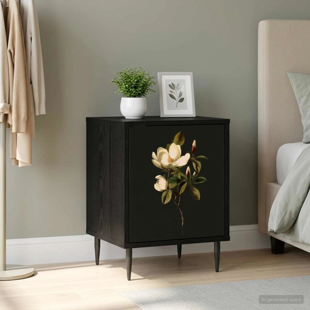 Armadio da Notte BREMEN Rovere Nero 36 x 33 x 51 cm 8007265