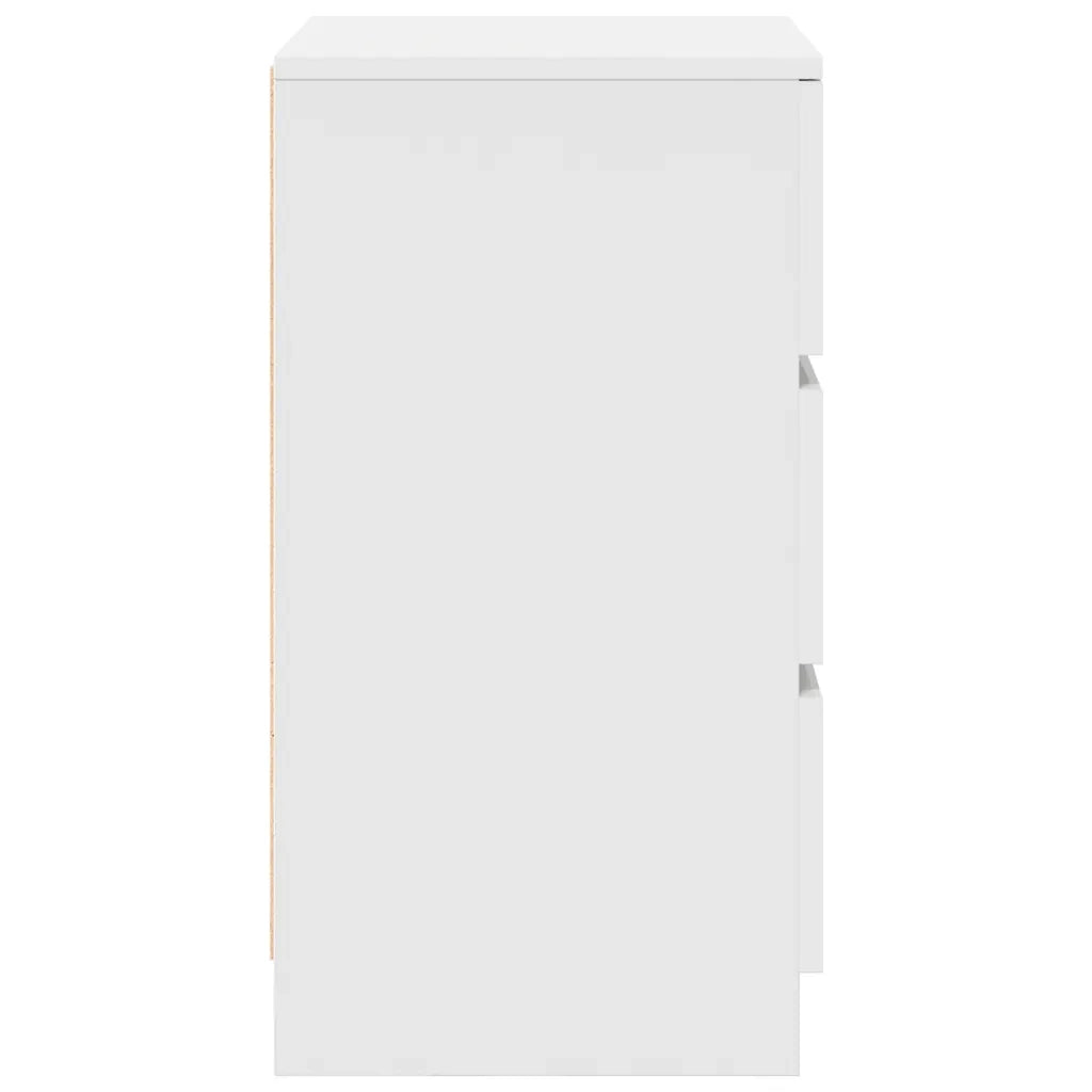 vidaXL Comodino con 3 Cassetti Bianco 39x35x65 cm