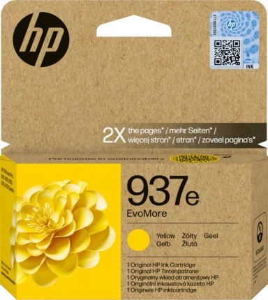 HP Cartuccia di inchiostro giallo originale 937e EvoMore
