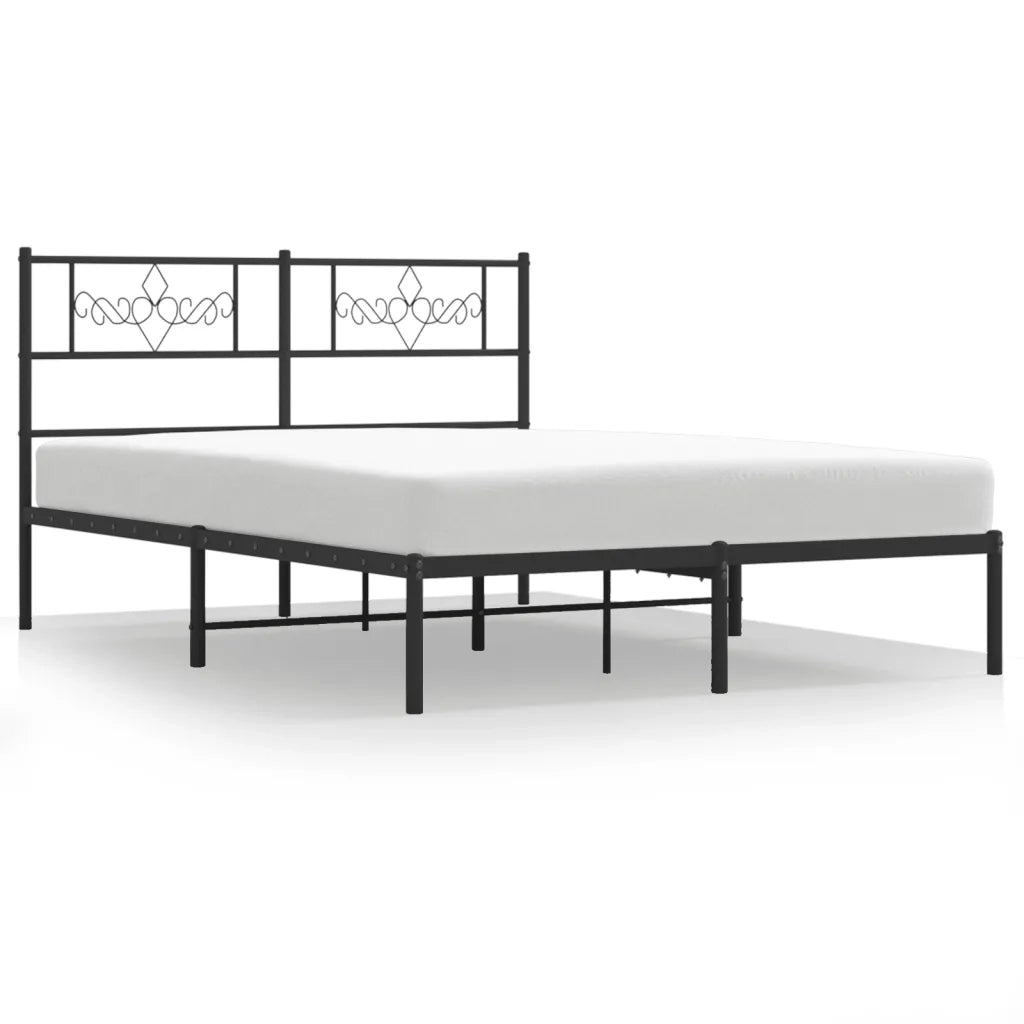Giroletto con Testiera in Metallo Nero 140x200 cmcod mxl 81903