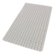 Trade Shop - Tappeto Tappetino Antiscivolo Bagno Arredo 69 X 39cm Grigio Con Quadratini 69857 -