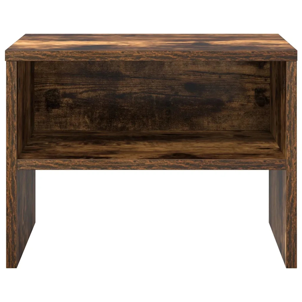 Comodino-Tavolino da notte Rovere Fumo 40x30x30 cm Legno Multistrato 569803
