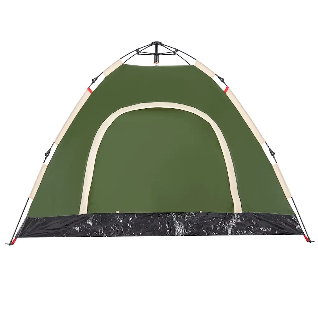 Tenda da Campeggio 3 Persone Verde a Rilascio Rapido