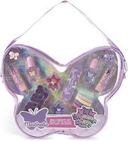 Shimmer Wings Butterfly Bag - Set da trucco per bambini in borsa a farfalla con smalto glitterato, lucidalabbra, accesso