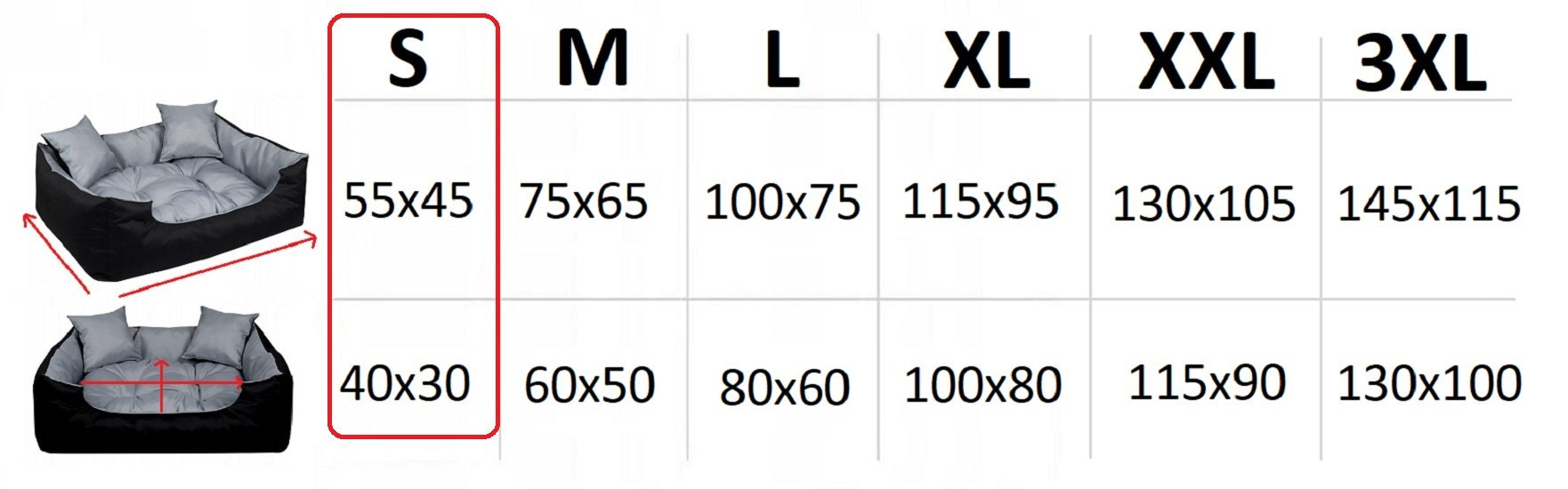 AIO FACTORY 55x45 cm ECCO Letto per cani impermeabile Beige