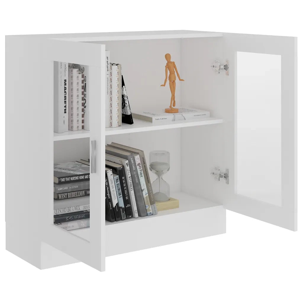Armadietto con Vetrina Bianco 82,5x30,5x80 cm Legno Multistrato 802741
