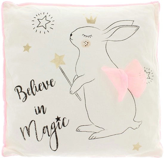 Cuscino Decorativo - Dimensioni 40 x 40 cm - Con Applicazione di Tulle - Ideale come Regalo - Stile Giocherellante
