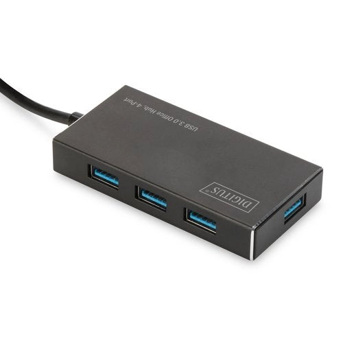 Hub usb 3.0 digitus 4 porte con alimentatore alloggiamento in alluminio - DA702401