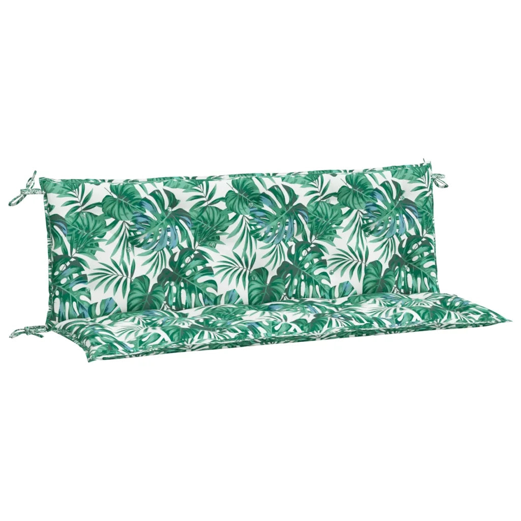 Cuscini Panca Giardino 2 pz-Set di 2 Cuscini per panchina da esterno a Foglie 150x50x7 cm Tessuto Oxford