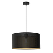 Lampada a sospensione Loft Shade nera oro Ø40 E27 Luminex
