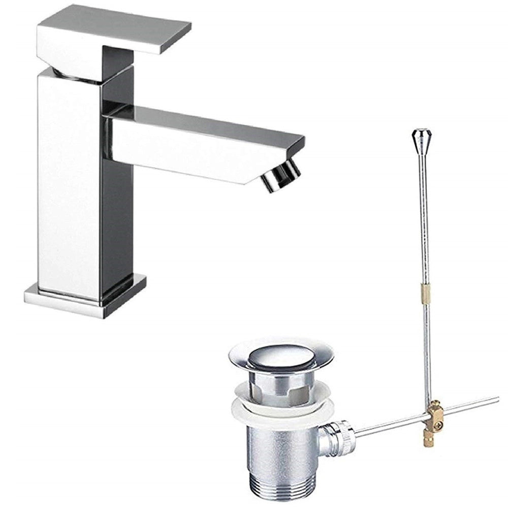 Trade Shop - Rubinetto Miscelatore Quadrato Piletta  69022 Firenze Bagno Rubinetteria -